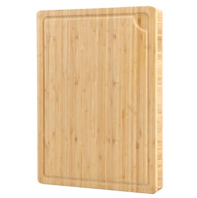 China Thick Viable Custom Made Bamboo Cutting Boards with Juice Groove - Kitchen Chopper for Meat for sale