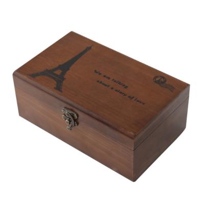 China Europe Wholesale Wooden Box Pine Wood Storage Sewing Case For Needle Thread for sale