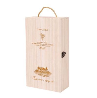 China Single Bottle Handmade Wine Box Wholesale Customized Wooden Package Case For Wine Bottles for sale