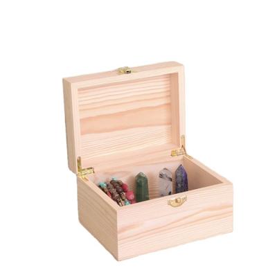 China Perfect Packaging Gift Storage Small Material Wooden Jewelry Box With Lid for sale