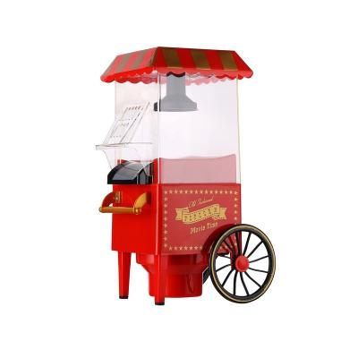 China Household popcorn machine with wheel snack homeuse healthy oil free hot air popper for sale