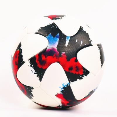 China Official Football Soccer Ball Rubber Soft Touch Size 5 American Football Ball With Colorful Printing for sale