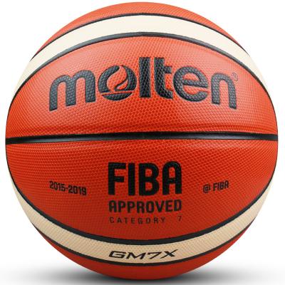 China Basketball Playing Molten GM7X FIBA ​​Indoor Outdoor Official Approved Match Basketball Size 7 Men Traning Basketball for sale