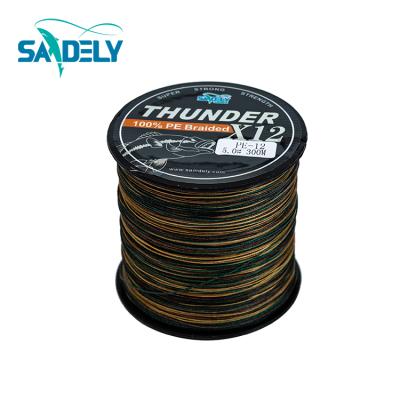 China Sink Tip Float Locator Factory Wholesale X12Braid Fishing OEM 300 PE 500 2000meter Braided Fishing Line Green Camouflage Line for sale