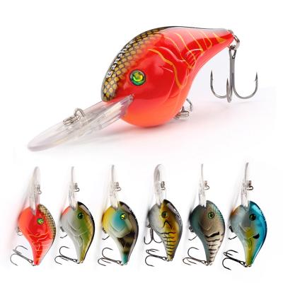 China Singing 75mm ABS 24g Deep Lure Plastic Hot Hard Bait Simulation Voice Sea Fishing For Fishing Chubby Floating Water Bass Lure With Mouth for sale