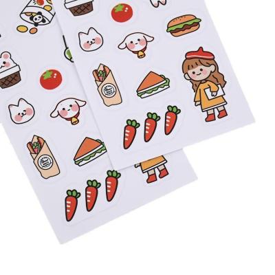 China Top Sale Waterproof Custom Transparent Kiss Cut Korean Deco Glitter Sticker Sheets for sale