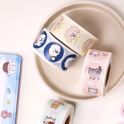 China Cosmetic Bottle Adhesive Label Make Up Product Sticker Roll Post Roll for sale