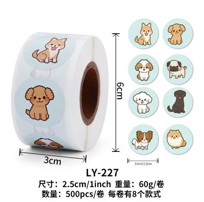 China Round Circle Label Waterproof Plastic Sticker Roll for Thanks Giving for sale