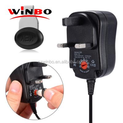 China Universal AC Adapter 12W Power Supply Adapter DC to AC Universal Charger US EU AU EU Plug 12w Six Power Supply Adapter Change Tips for 3V 12V for sale