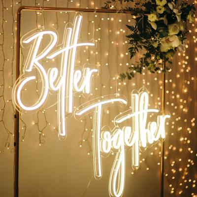 China Custom LANDSCAPE drop shipping silicone words letter acrylic flexible decoration light led neon flex light sign for sale