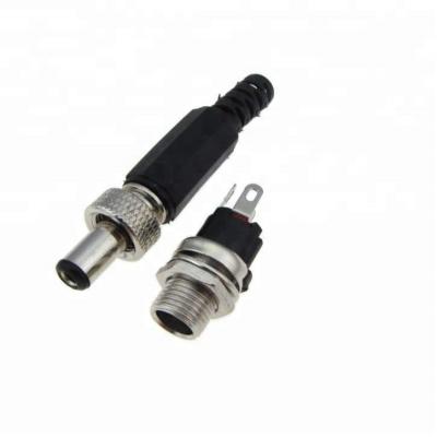 China Electrical Power 5.5*2.1mm DC 10a Plug Male And Female Power Connector Adapter With Power for sale