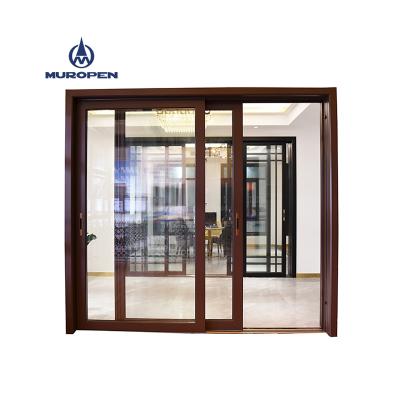 China Australia Standard AS2047 / AS2208 Double Sliding Glazed Thermal Broken Aluminum Sliding Door for sale