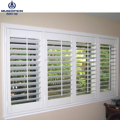 China Aluminum Blind Rolling Automatic Shutters , Large Aluminum Vertical Up Sliding Down Sash Glass Window Prices Malaysia for sale