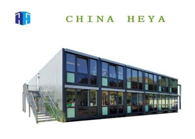 China Ready Made Double Storey Prefab Houses Flat Pack Prefab Container Homes Hotel Building for sale