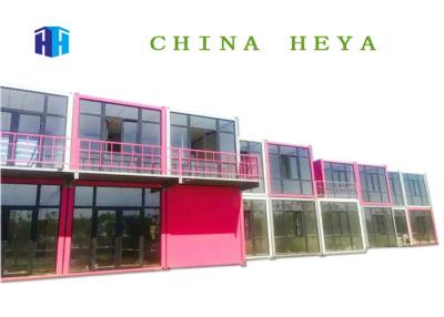 China Earthquake Proof Double Storey Prefab Houses Cargo Container Hotel Room Design for sale