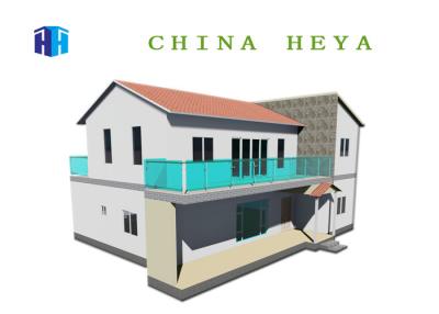 China Casas modulares eficientes da energia de 2 andares da casa de campo da casa da casa pré-fabricada impermeáveis à venda