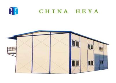 China Única carga de vento feito por encomenda larga à prova de fogo das construções 0.45kn/㎡ do metal das casas modulares à venda