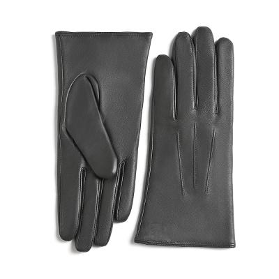 China Winter GLOVEMEN Women Cycling Leather Gloves Rider Black Warm Cold Protection Simple High Quality Sheepskin Leather Gloves for sale