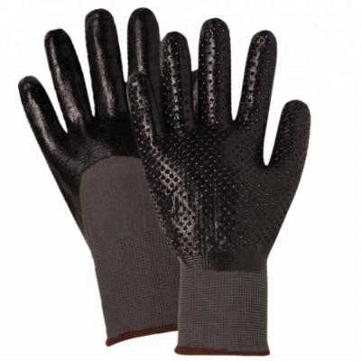 China Gaden GLOVEMAN 3/4 Glove Nitrile Coated Palm With Nitrile Dot Saety Working Gloves for sale