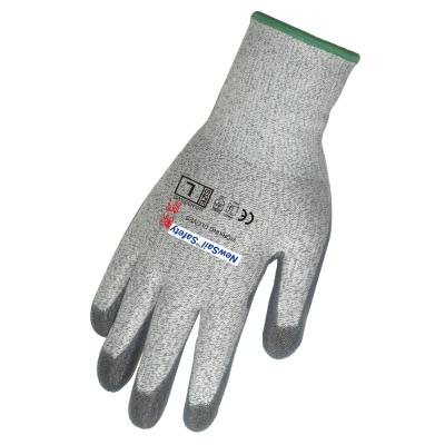 China metal & GLOVEMAN 13g glass hangling nylon and HPPE and fiberglass coating smooth nitrile glove cheap nitrile gloves for sale