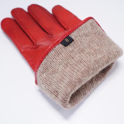 China GLOVEMAN Comfortable Women's Classic Genuine Leather With Winter Fashion Warm Simple Full Coating Gloves for sale