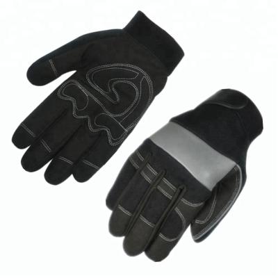 China Assembly GLOVEMAN HI-VIS Knuckle Design Microfiber Leather Mechanic Working Gloves for sale