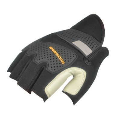 China Fingerless Design Free Thumb GLOVEMAN Synthetic Leather Palm Design Fingerless Bicycle Racing Gloves for sale