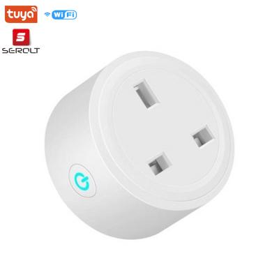 China Security Convenient Tuya Professional Made British Socket 16A Smart Wifi Socket Smart Wifi Socket Works Time Switch, Cycle Timing for sale