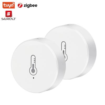 China Hot Tuya Zigbee Temperature Wireless Wifi Temperature And Humidity Automatic Sensor 37*11.6mm And Humidity Se Factory Sales Modern Design Small for sale