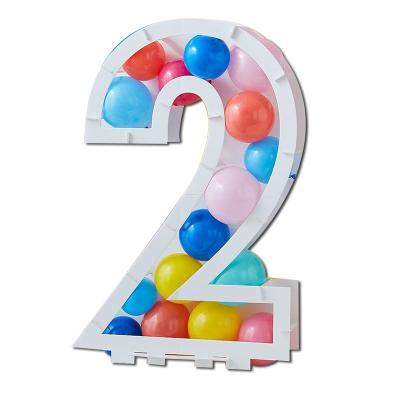 China Removable Number 0-9 Balloon Frame DIY Balloon Number Box Filling Birthday Wedding Birthday Party Background for sale