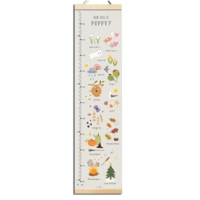 China Best Selling Canvas Soft Wholesale Height Chart Custom Printed Kids Height Growth Chart for sale