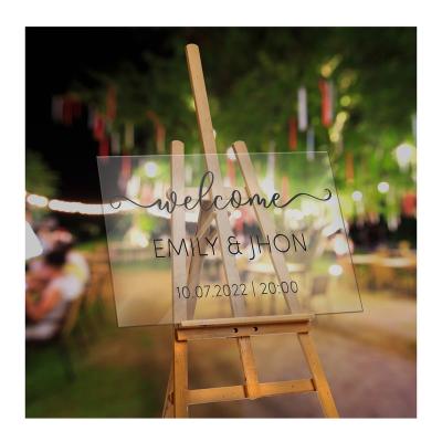 China New Acrylic Signs Wedding Sign Fashion Style Design Wedding Templates Latest Porcelain Waterproof for sale