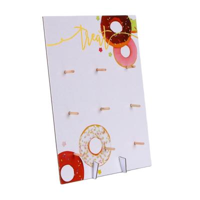 China Glossy Service Paper Custom OEM White Paper Display Stand Display Donut Cardboard Display Stand for sale