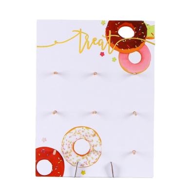 China 2022 Cheap Promotion Paper Products All Kinds Of Donut Form Floor Displays Corrugated Cardboard Rack for sale