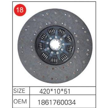 China Heavy Trucks Clutch plate factory 1861760034 clutch disc 420mm for sale