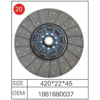 China Truck Truck parts clutch disc factory 1861680037 clutch plate for sale