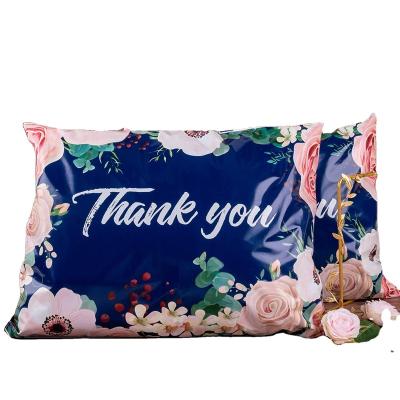 China Business& Buy Poly Announcements Mailing Bags Thank You Note Poly Navy Announcements Flower Surrounded 3 Mil Heavy Duty Self Seal Mailing Envelopes for sale