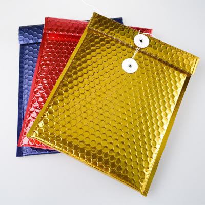 China Popular Customized OEM Gold Decorative Padded Envelopes Metallic Mailing Bubble Poly for sale