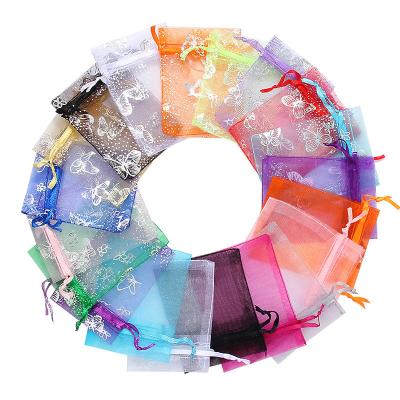 China Gift Bag 7x9cm/9x12cm Organza Bags Wedding Jewelry Packaging Gauze Bag Transparent Nice Pockets Selection for sale