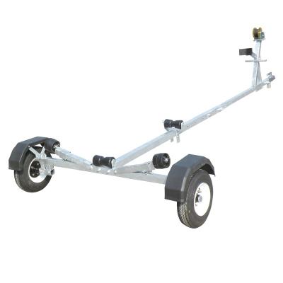 China Boat Trailer Retractable Dinghy Trolley Boat Transport Trailer Foldable Launch Weight Capacity 130kg for sale