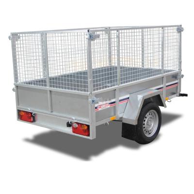 China Durable 8x4 Hot Dip Galvanized Cage Trailer Utility Manufacturer for sale