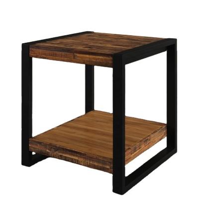 China None Amazon Best Cheap Price End Side Sale High Quality Wood Top Metal Base Table With Storage For Bedroom for sale