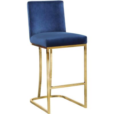 China Best Selling Contemporary Gold Metal Cheap Amazon Wholesale Price Velvet Stool Bar Standing Chair For Home Decor for sale