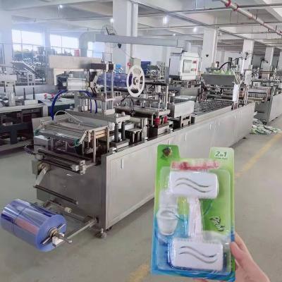 China HP-500 502 automatic fast food production blister paper card packing machine high frequency ab glue glue for sale