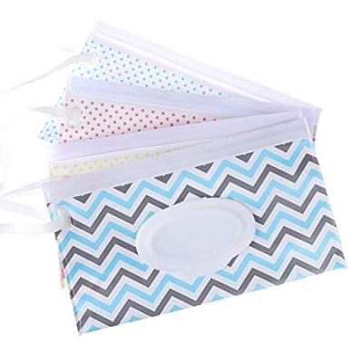 China Plastic Recyclable Reusable Wet Pocket Portable Travel Cloth Baby Wipes Case for sale