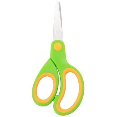 China 2021 Colorful Embroidery Student Scissors Soft Handle Shears Paper Cutting For Kids for sale