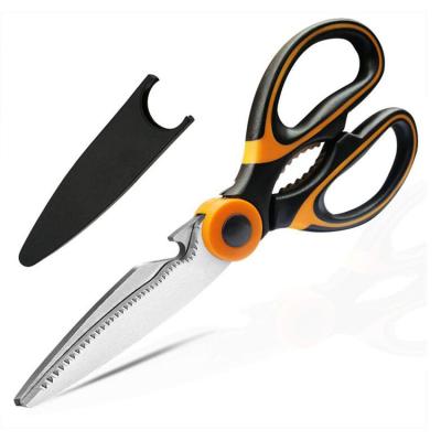 China Eco-friendly QY-5042Kitchen Shears Heavy Duty Ultra Sharp Stainless Steel Kitchen Shears Premium Multifunctional Scissors For Chicken for sale