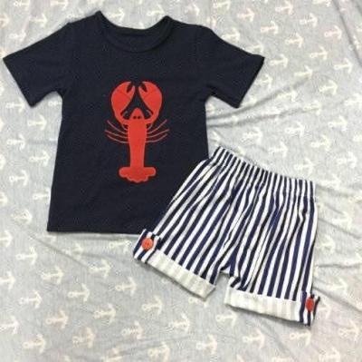 China Eco-friendly baby boy clothes summer spring cargo shorts set baby clothes wholesale children's boutique clothing for sale