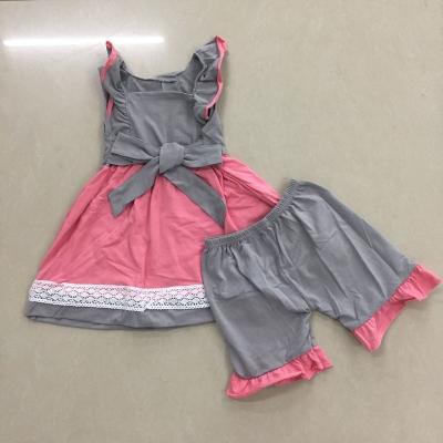 China 2pcs eco-friendly summer cute baby wear birthday dress princess paty skirt with shorts factory wholesale for sale