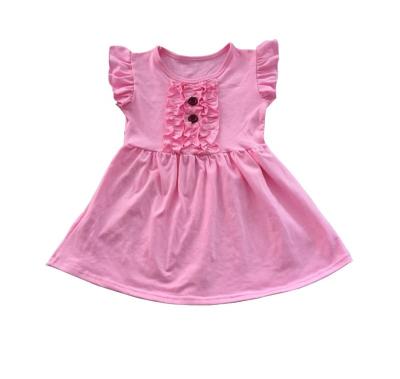 China Factory 2021 Hot Sale Teenage Girl Princess Dress Baby Breathable Fairy Pure Cotton Dress Pink Dress for sale